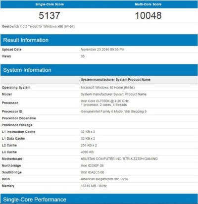 Первые результаты тестирования разблокированного процессора Intel Core i3-7350K