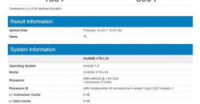 Huawei P10 прошел тестирование в Geekbench
