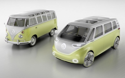 Volkswagen показал в Детройте электрический микроавтобус I.D. Buzz