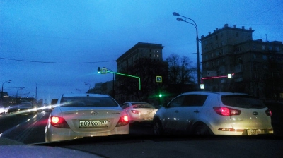 В Москве появилась светящаяся опора