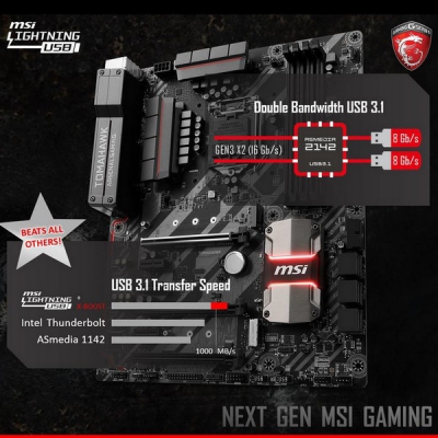MSI показала материнскую плату Z270 Tomahawk с улучшенным USB 3.1