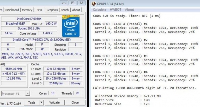 Четвёрка Titan X в GPUPI 1B уступила только связке из 15 ускорителей NVIDIA Tesla